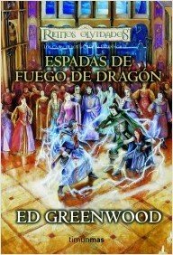 Portada de ESPADAS DE FUEGO DE DRAGON. Reinos olvidados: Los Caballeros de Myth Drannor 2