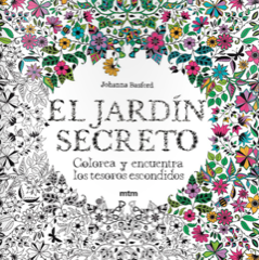 Portada de EL JARDÍN SECRETO. Colorea y encuentra los tesoros escondidos