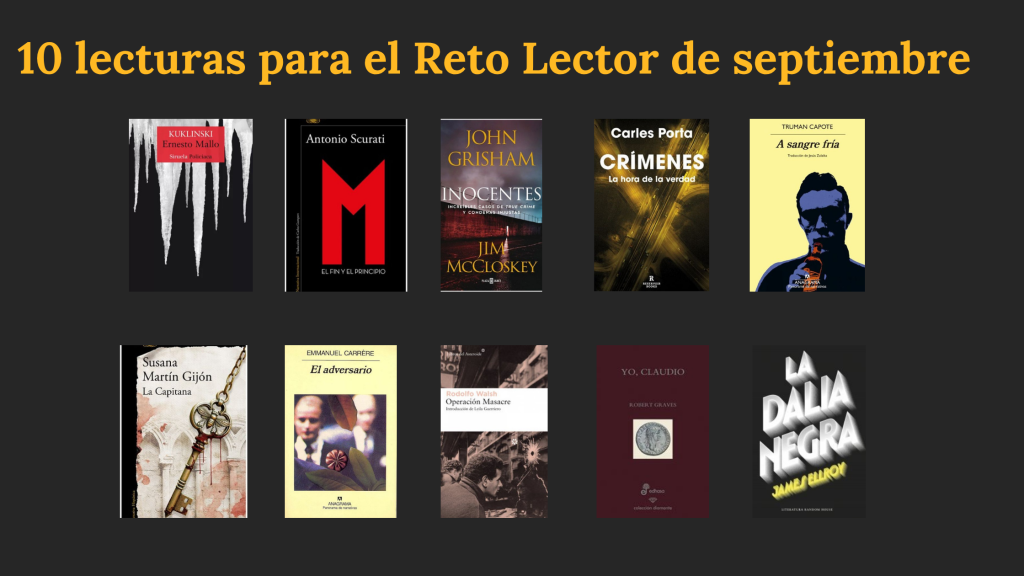 10 lecturas para el Reto Lector de septiembre: True Crime y Ficción Histórica 1 Reto Lector Septiembre 2026