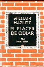 Portada de EL PLACER DE ODIAR