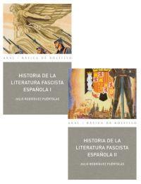 Portada de HISTORIA DE LA LITERATURA FASCISTA ESPAÑOLA, 2 volúmenes