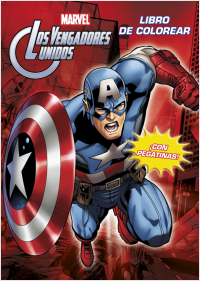 Portada de LOS VENGADORES UNIDOS. Libro de colorear ¡Con pegatinas!